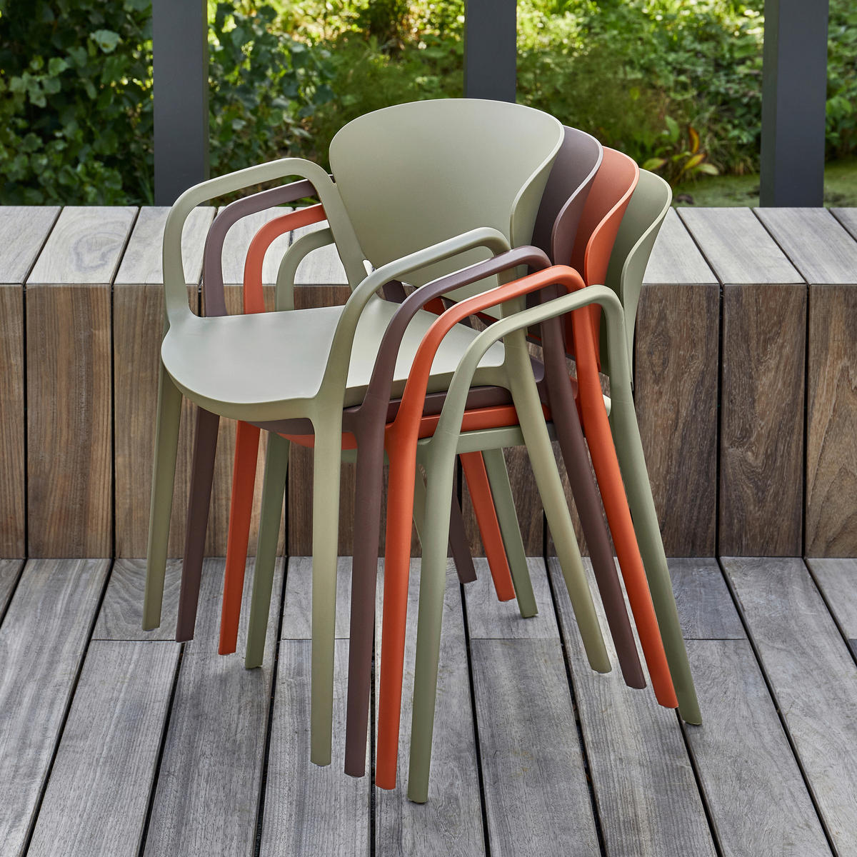 GARTENSTUHL-SET Braun  - Braun, MODERN, Kunststoff (57/75/56cm) - Livetastic