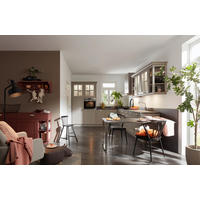 EINBAUKÜCHE WINDSOR LACK  - Rot/Weiß, Design, Holzwerkstoff/Kunststoff - Nolte Küchen