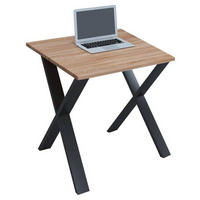 SCHREIBTISCH 80/80/76 cm  in Sonoma Eiche, Schwarz  - Schwarz/Sonoma Eiche, Modern, Holzwerkstoff/Metall (80/80/76cm) - MID.YOU