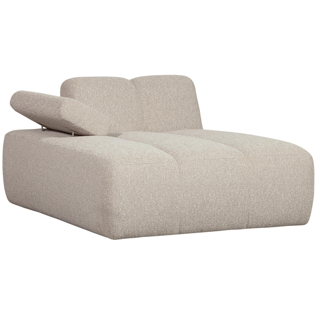 SOFAELEMENT Mojo in Bouclé Beige  - Beige/Schwarz, Design, Kunststoff/Textil (124/74/162cm) - Livetastic