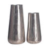 DEKOVASE  - Silberfarben, Design, Metall (21/45/21cm) - Livetastic