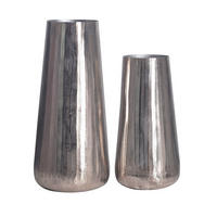 DEKOVASE  - Silberfarben, Design, Metall (21/45/21cm) - Livetastic