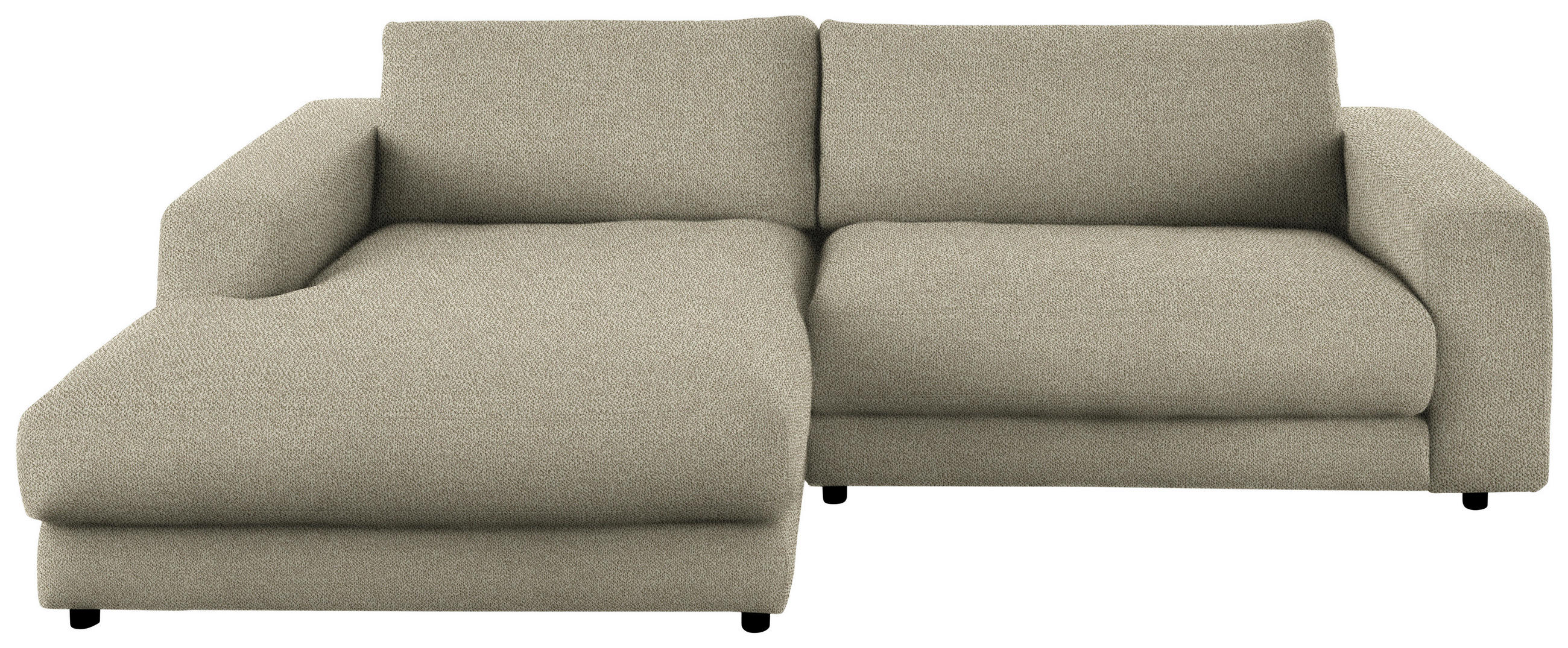 ECKSOFA in Flachgewebe Hellgrün  - Schwarz/Hellgrün, Design, Kunststoff/Textil (190/270cm) - Lomoco
