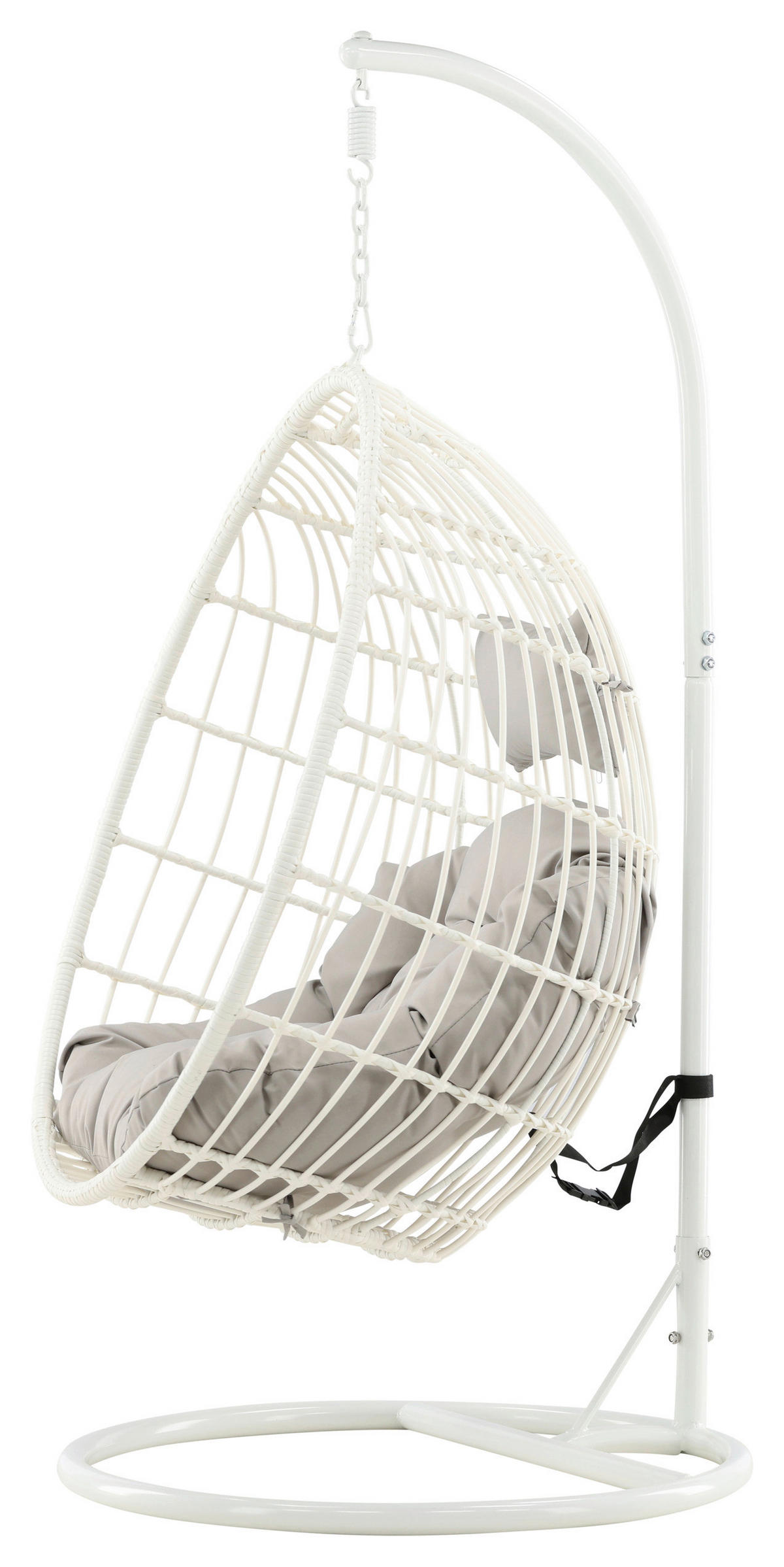HÄNGESESSEL 95/196/95 cm  - Weiß, KONVENTIONELL, Holz (95/196/95cm) - Gardenson