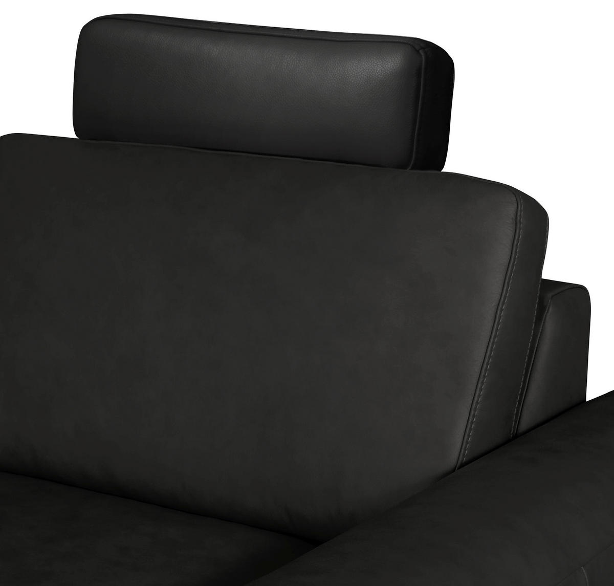 KOPFSTÜTZE in Echtleder  - Schwarz, Design, Leder (52/17/14cm) - Livetastic