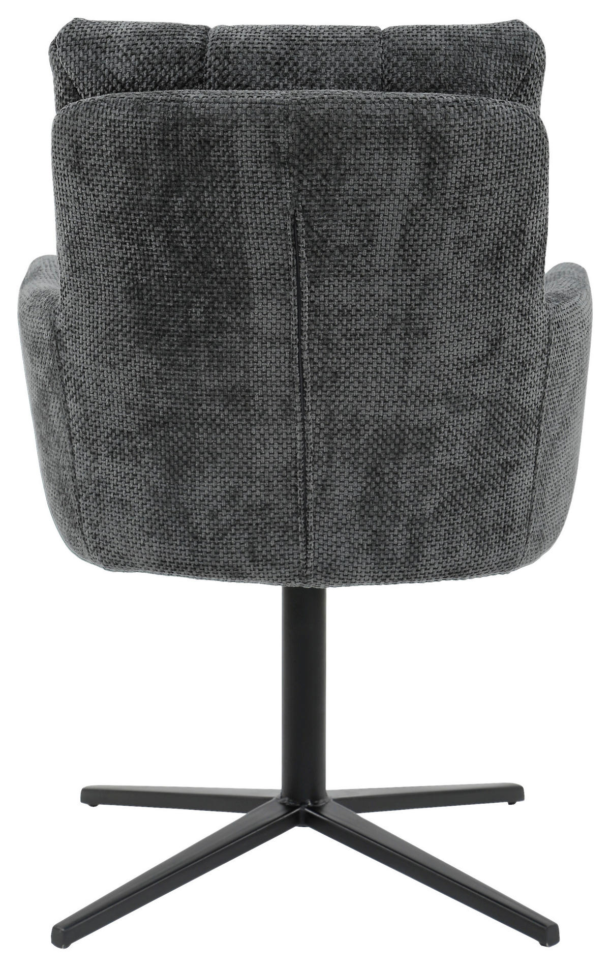 SCAUN CU BRAȚE in gri, negru  - negru/gri, Design, metal/textil (61/91,5/66cm) - Stylife