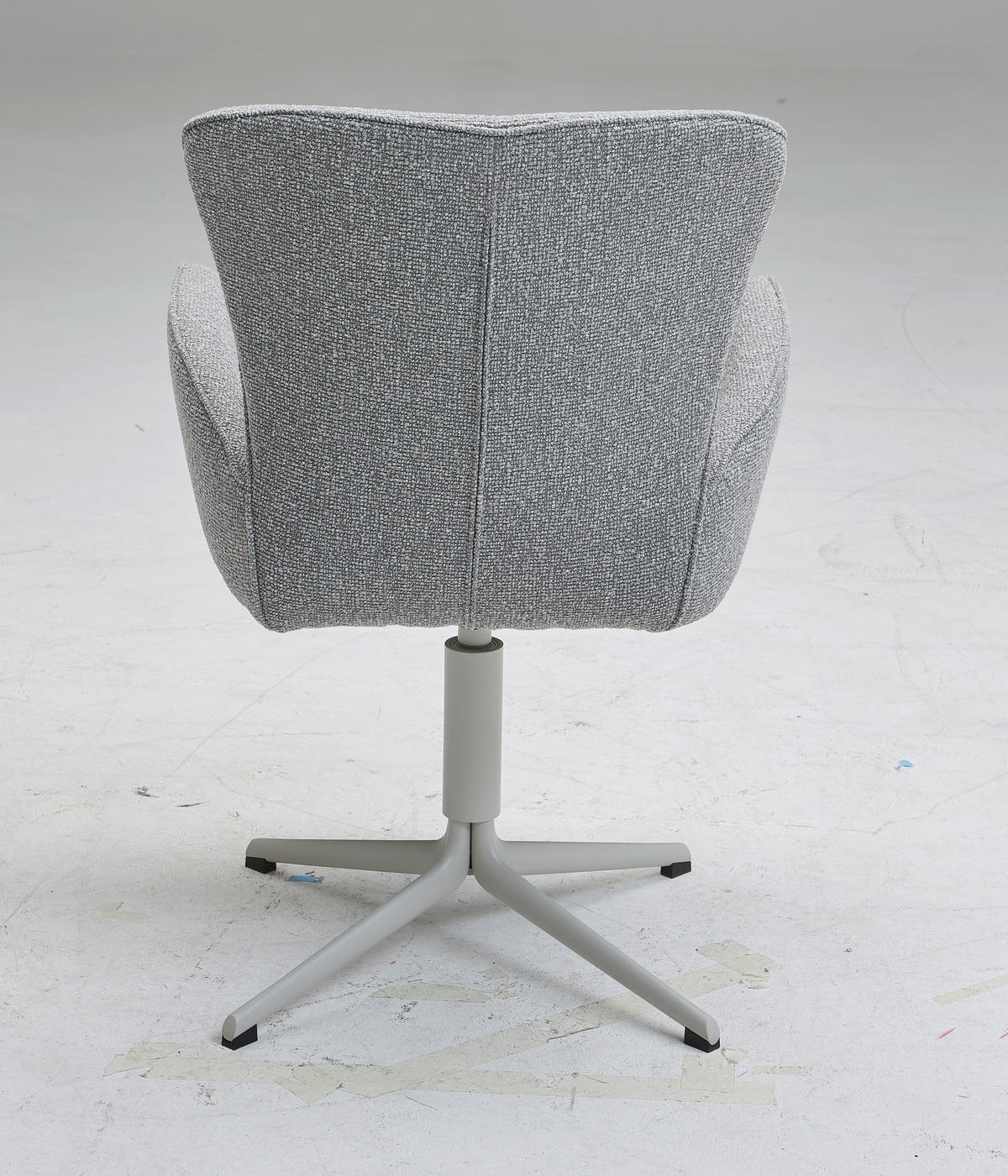ARMLEHNSTUHL  in Eisen Jacquard, Flachgewebe  - Grau, Design, Textil/Metall (63/92/63cm) - Valdera
