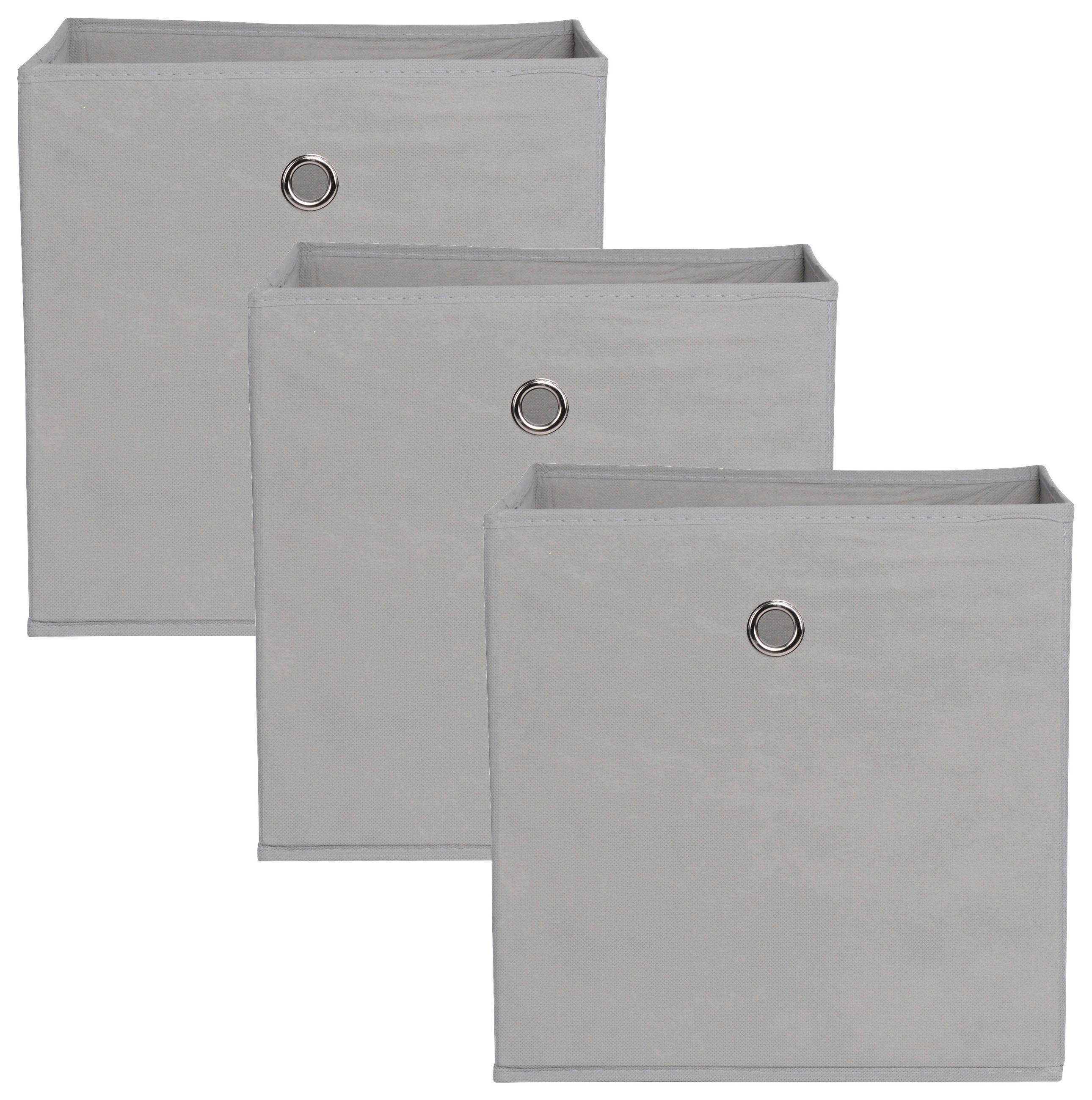 Faltbox 3er Set - Schlammfarben, Design, Textil (32/32/32cm) - Carryhome