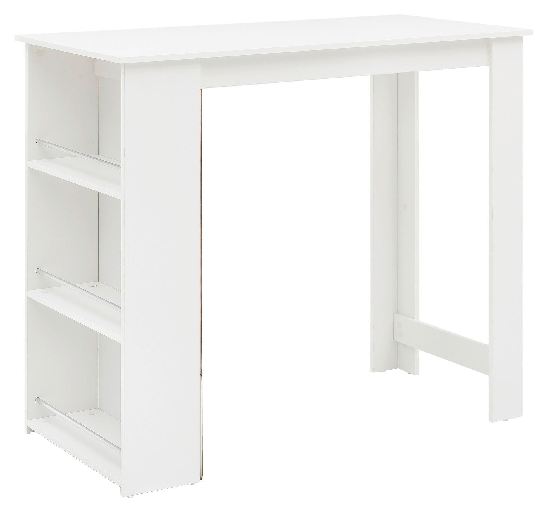 BARSKI STOL  bijela  drvni materijal      - bijela, Basics, drvni materijal (120/60/107,5cm) - MID.YOU