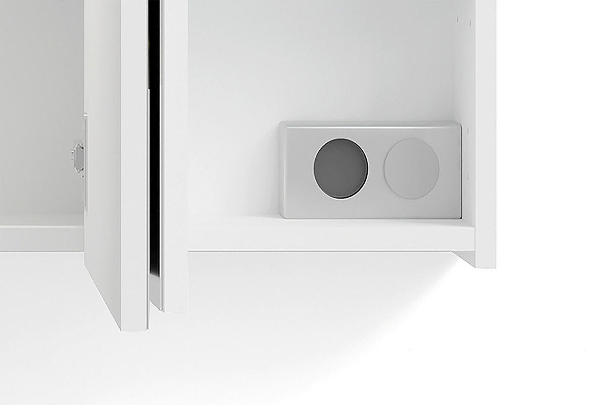 SPIEGELSCHRANK 100/60/20 cm  - Weiß, MODERN, Glas/Holzwerkstoff (100/60/20cm) - MID.YOU