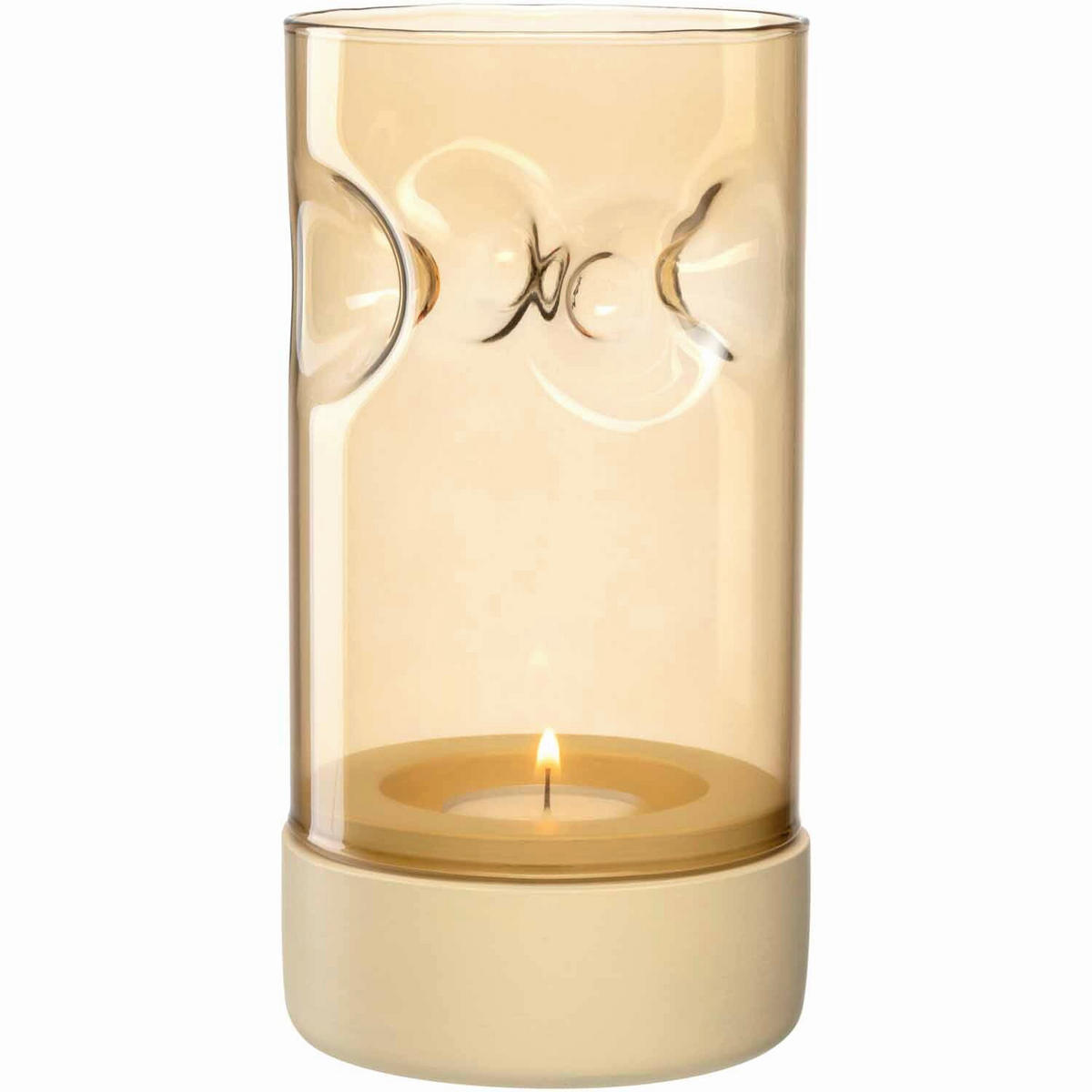 ÜVEG TEAMÉCSESTARTÓ - sárga, Design, kő/Üveg (19cm) - Leonardo