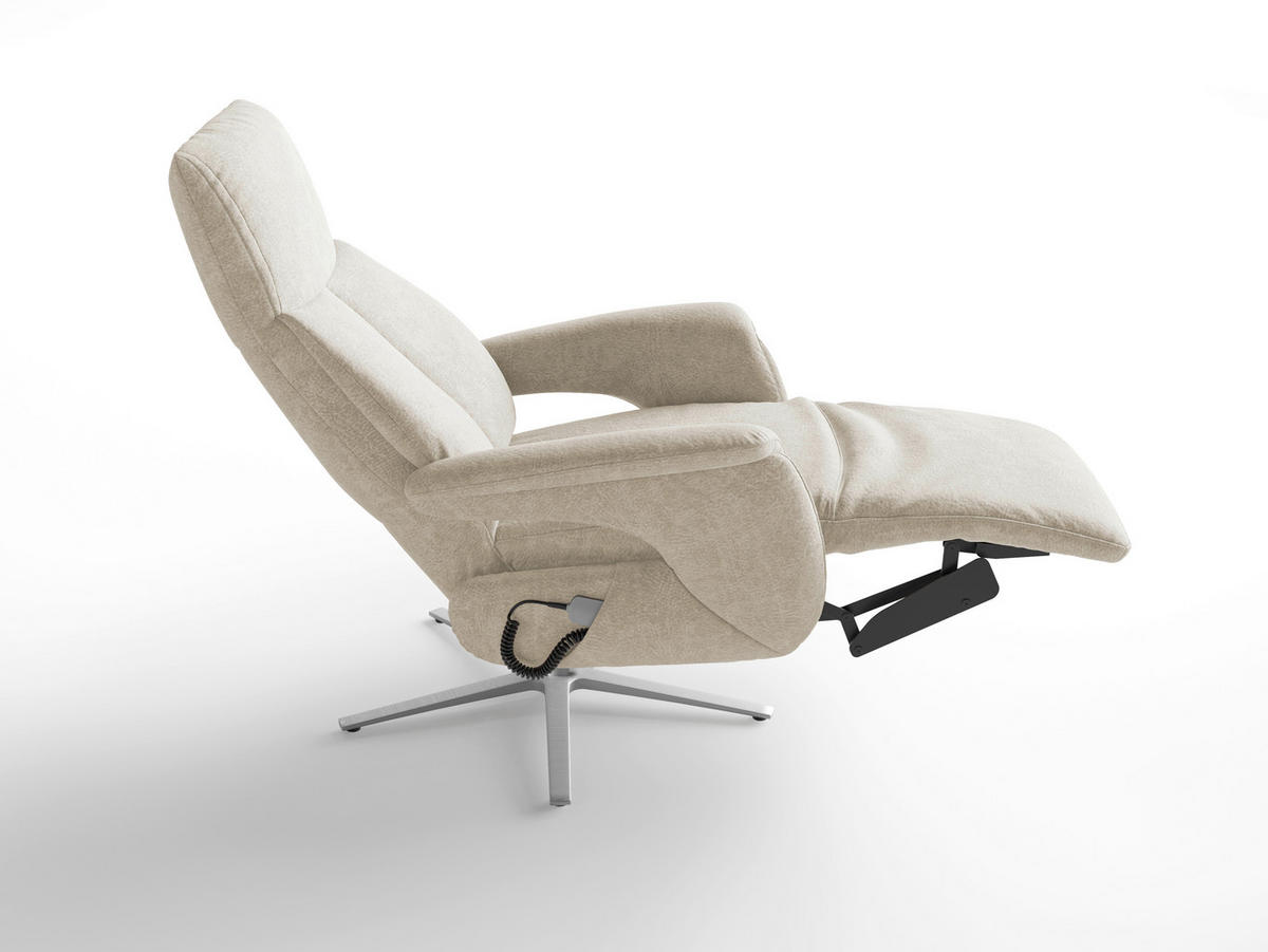 RELAXAČNÍ KŘESLO, textil, barvy stříbra - barvy stříbra, Basics, kov/textil (75/110/85cm) - Sit & More