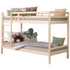 ETAGENBETT 90/200 cm,  in Naturfarben, Absturzsicherung, Leiter  - Naturfarben, MODERN, Holz (90/200cm) - MID.YOU