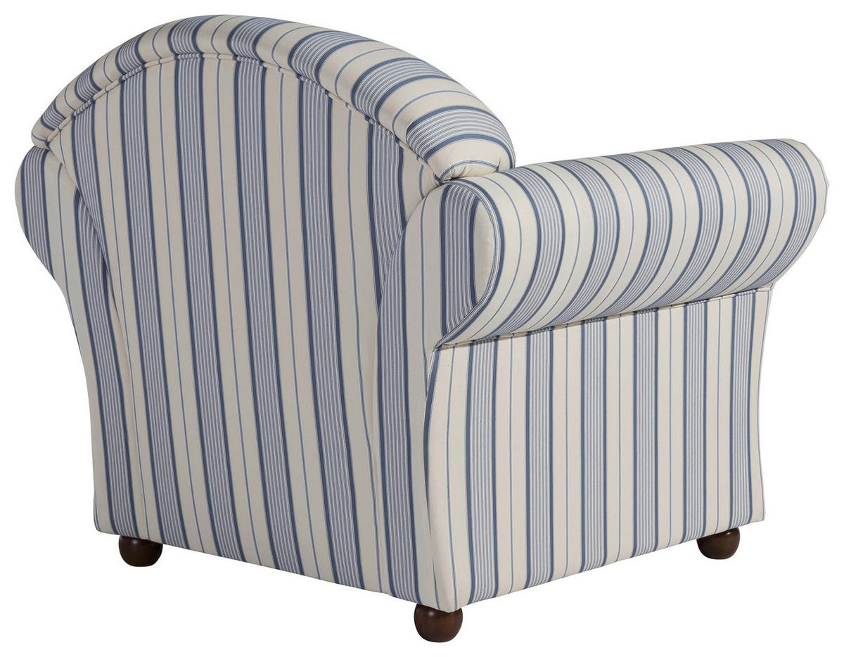 SESSEL in Flachgewebe Blau, Beige  - Blau/Beige, Design, Holz/Textil (96/85/81cm) - Max Winzer