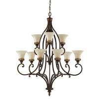 KRONLEUCHTER Drawing Room 94.6 /129 cm  - Braun, KONVENTIONELL, Glas/Metall (94.6 /129cm) - Elstead Lighting