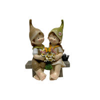 DEKOFIGUR KIND  - Braun, Basics, Kunststoff (23/29,5/13,5cm)