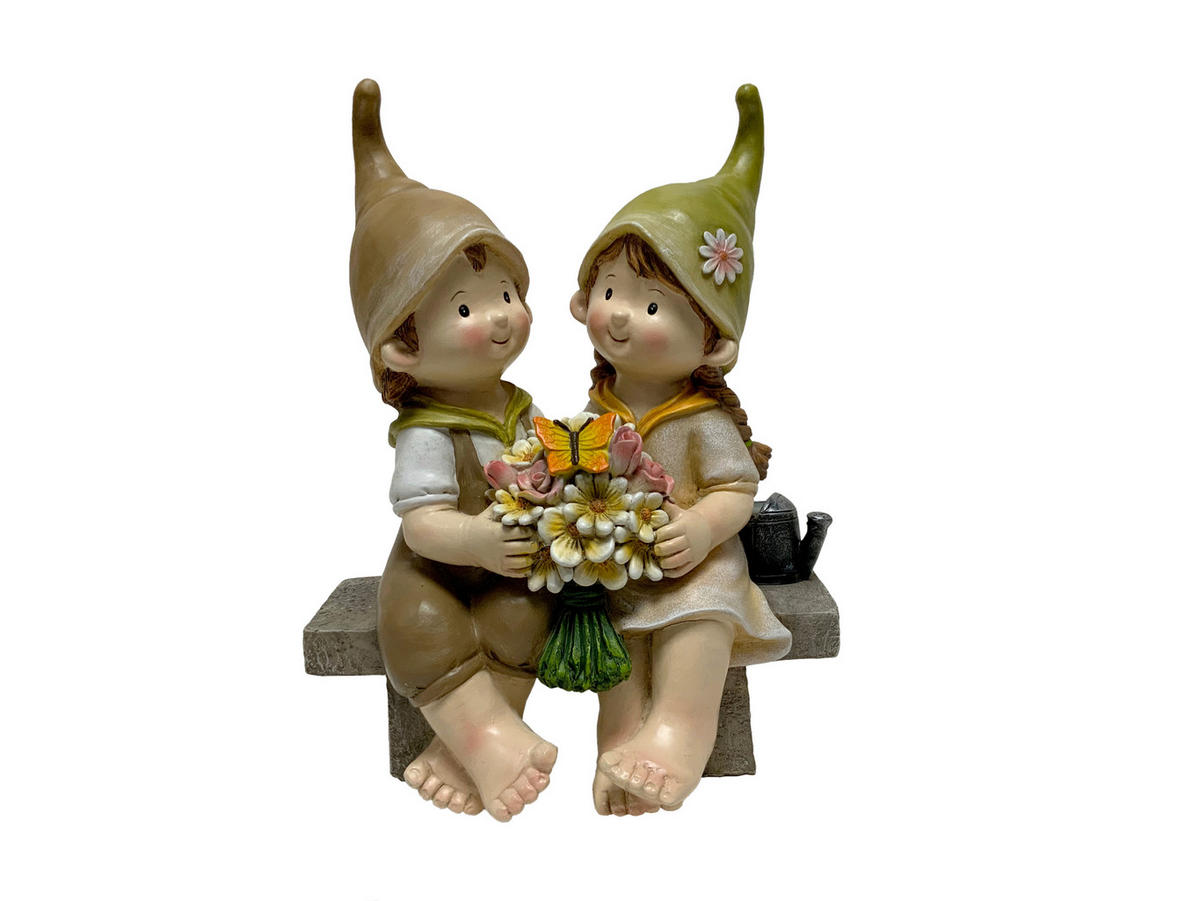 DEKOFIGUR KIND  - Braun, Basics, Kunststoff (23/29,5/13,5cm)