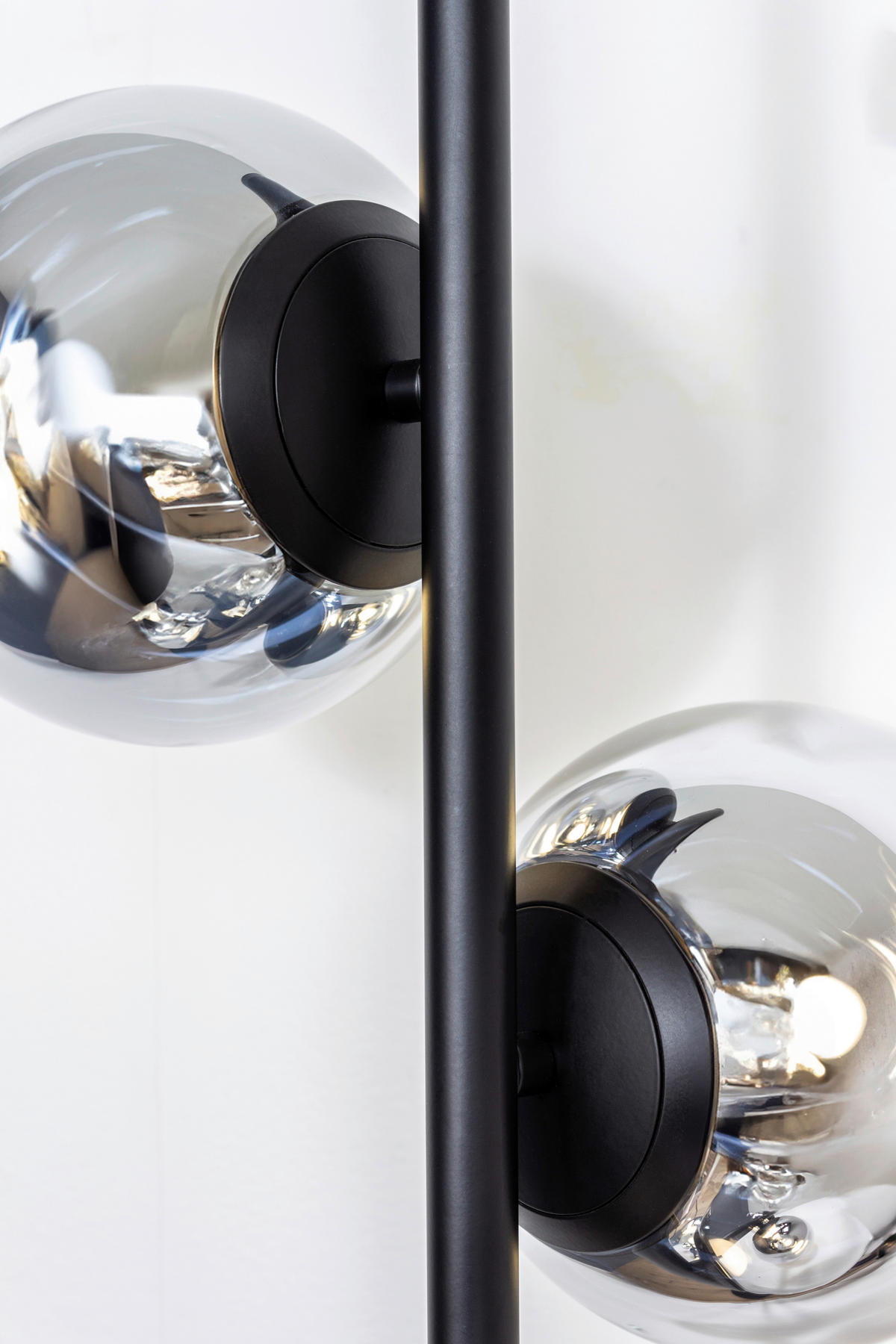 LED-STEHLEUCHTE 80/8/150 cm    - Silberfarben/Schwarz, Basics, Glas/Metall (80/8/150cm)