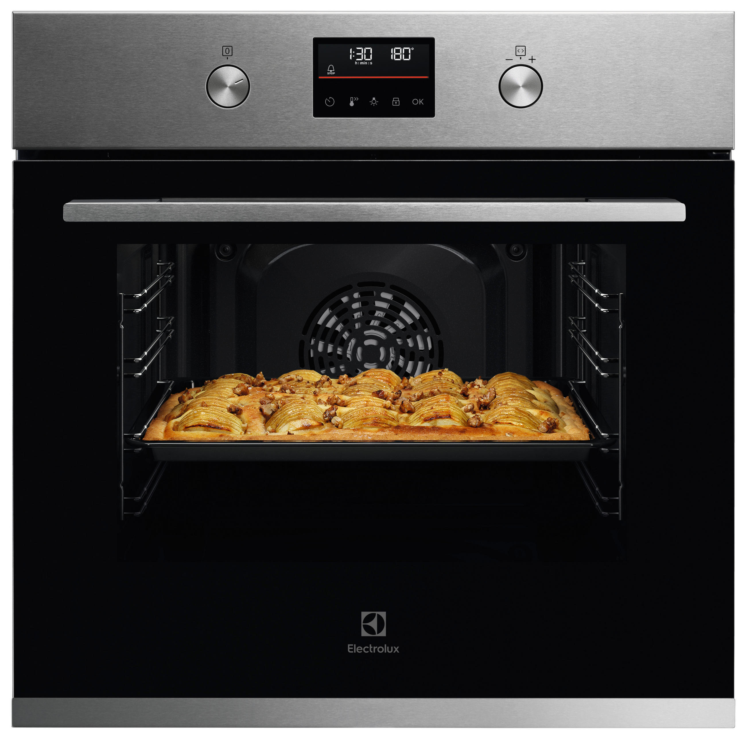 Electrolux Einbaubackofen Edelstahl-Design Edelstahl, Schwarz 59.5x59.4x54.8 cm