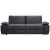 SCHLAFSOFA Cord Anthrazit, Dunkelgrau  - Chromfarben/Dunkelgrau, Design, Kunststoff/Textil (258/100/148cm) - Stylife