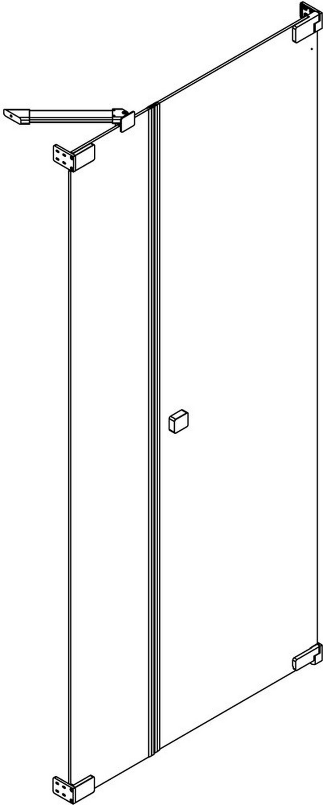 DUSCHTÜR Chromfarben  90/200 cm  - Chromfarben, MODERN, Glas/Metall (90/200cm) - Schöner Wohnen