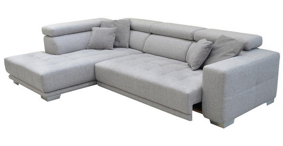 ECKSOFA in Chenille Braun  - Chromfarben/Braun, Design, Textil (207/301cm) - Xora