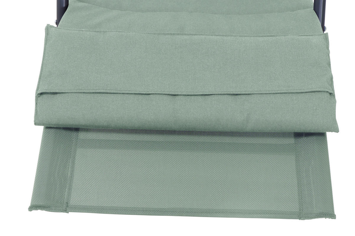 GARTEN-RELAXLIEGE 57/81/143 cm  - Grün, KONVENTIONELL, Kunststoff/Textil (57/81/143cm) - Siena Garden