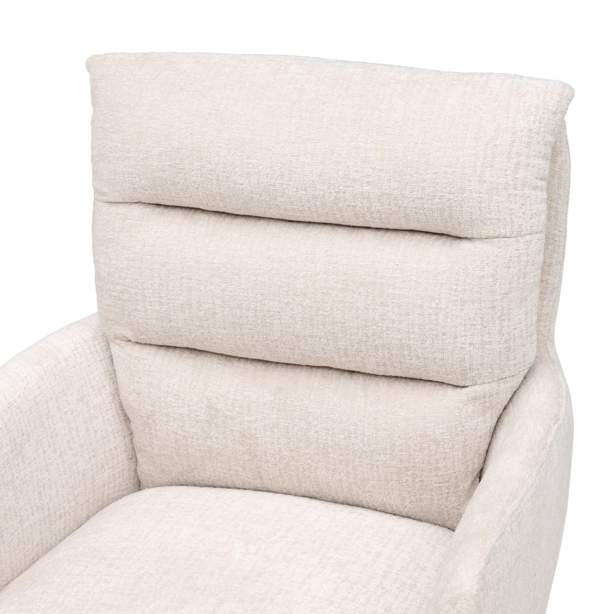 ARMLEHNSTUHL  Sitzfläche 180° drehbar Webstoff  - Beige/Schwarz, MODERN, Textil/Metall (57/95/65cm) - MID.YOU