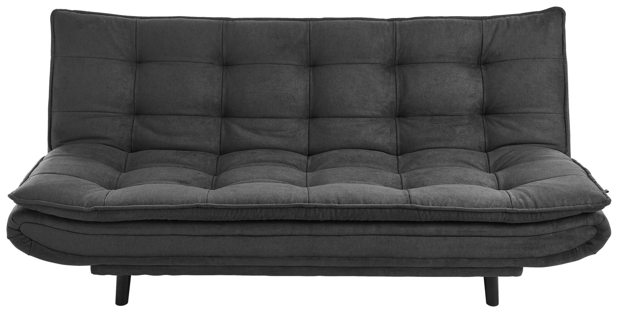 SCHLAFSOFA Mikrofaser Anthrazit  - Anthrazit/Schwarz, Design (194/100/90cm) - Ti'me