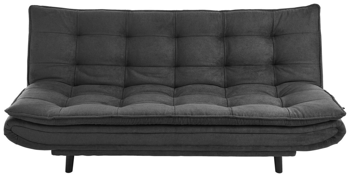 SCHLAFSOFA Mikrofaser Anthrazit  - Anthrazit/Schwarz, Design (194/100/90cm) - Ti'me