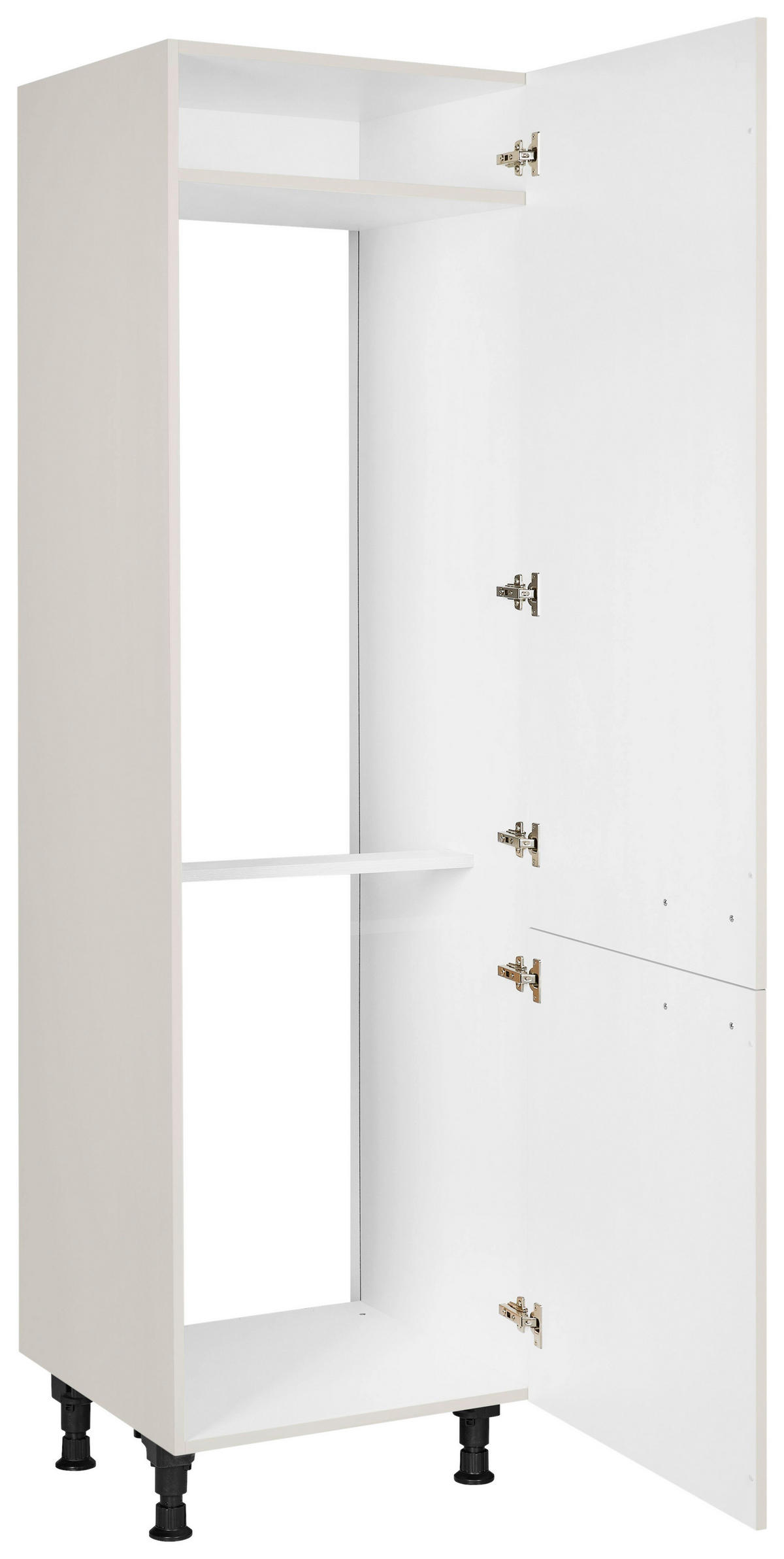 GERÄTEUMBAUSCHRANK 60/216,6/58 cm  in Hellgrau  - Edelstahlfarben/Hellgrau, MODERN, Holzwerkstoff/Metall (60/216,6/58cm) - Nobilia