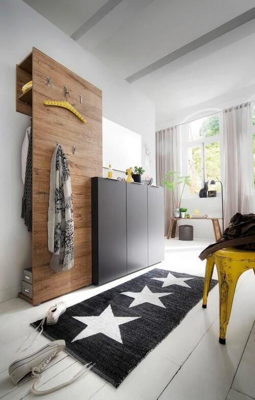 GARDEROBE 3-teilig  in 175/190/39 cm  - Eichefarben/Anthrazit, Design, Holzwerkstoff (175/190/39cm) - Carryhome