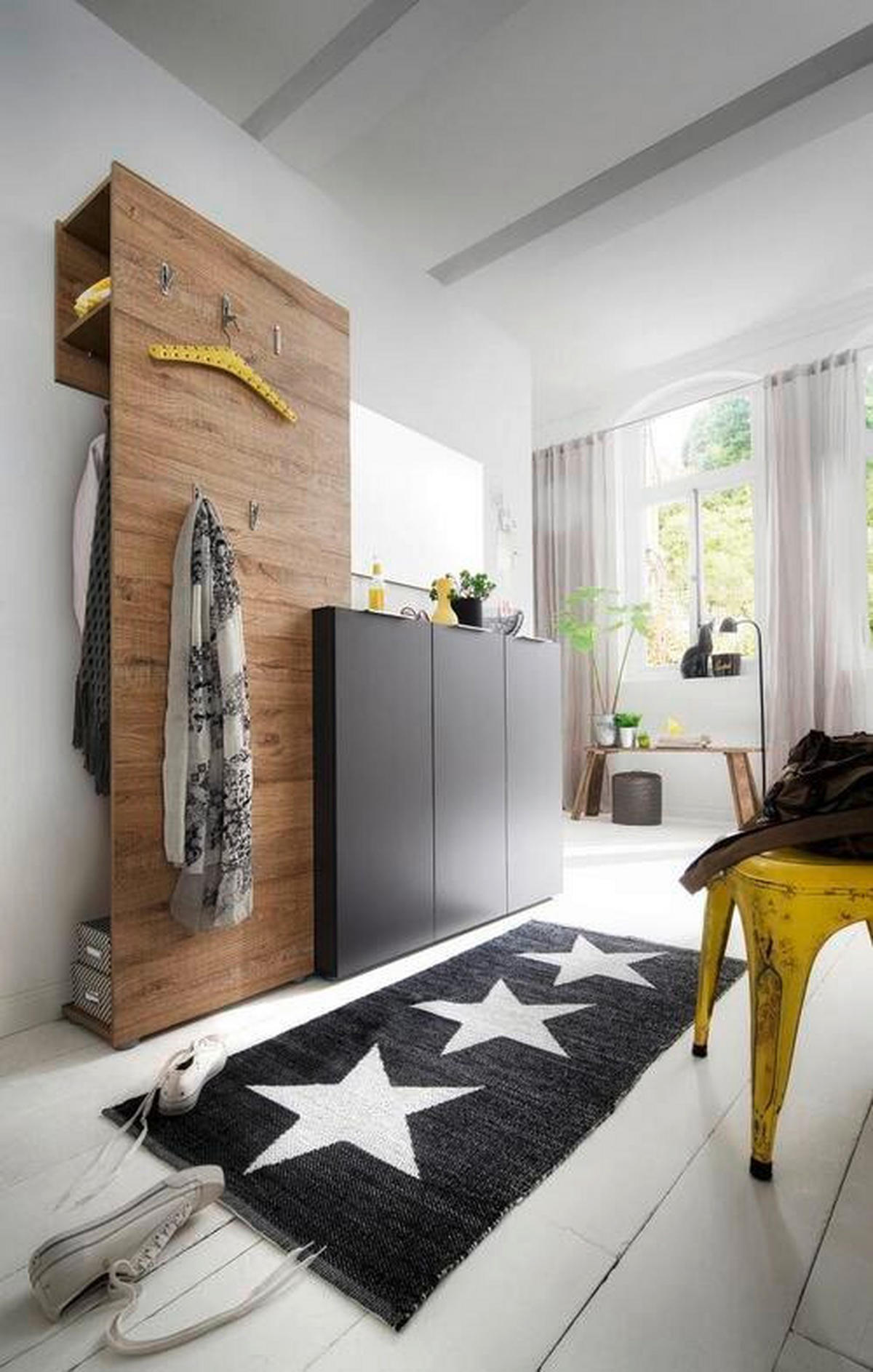 GARDEROBE 3-teilig  in 175/190/39 cm  - Eichefarben/Anthrazit, Design, Holzwerkstoff (175/190/39cm) - Carryhome