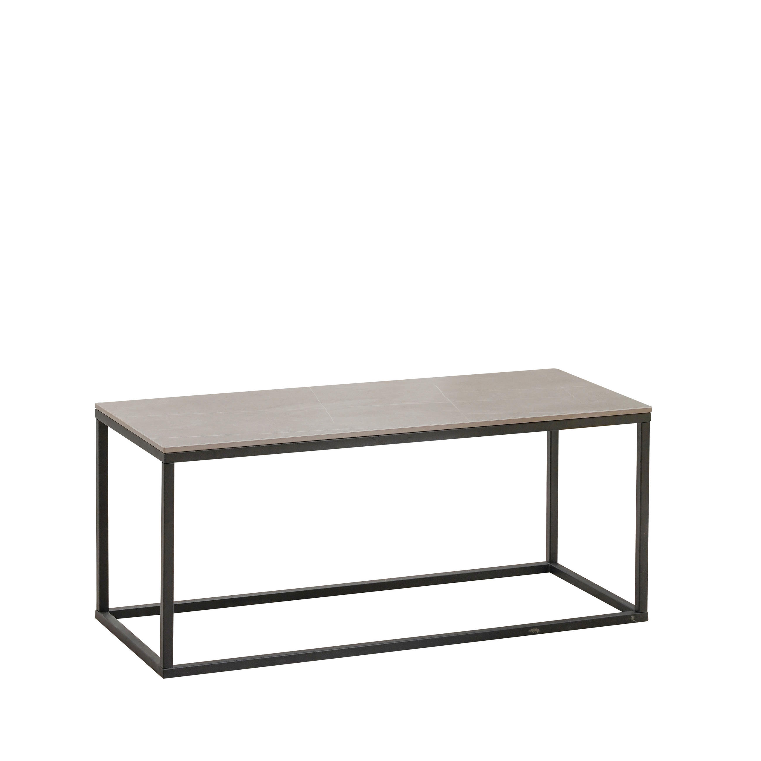 KONFERENČNÍ STOLEK, šedá, keramika, 100/44/40 cm - šedá/černá, Moderní, kov/keramika (100/44/40cm) - MID.YOU