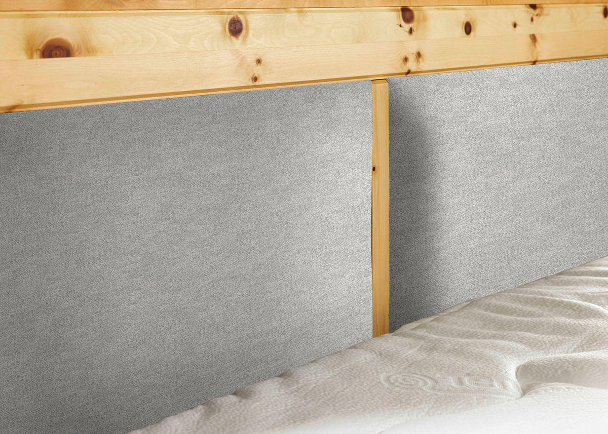 BOXSPRINGBETT 180/200 cm  in Silberfarben  - Silberfarben, Natur, Holz/Textil (180/200cm) - Linea Natura