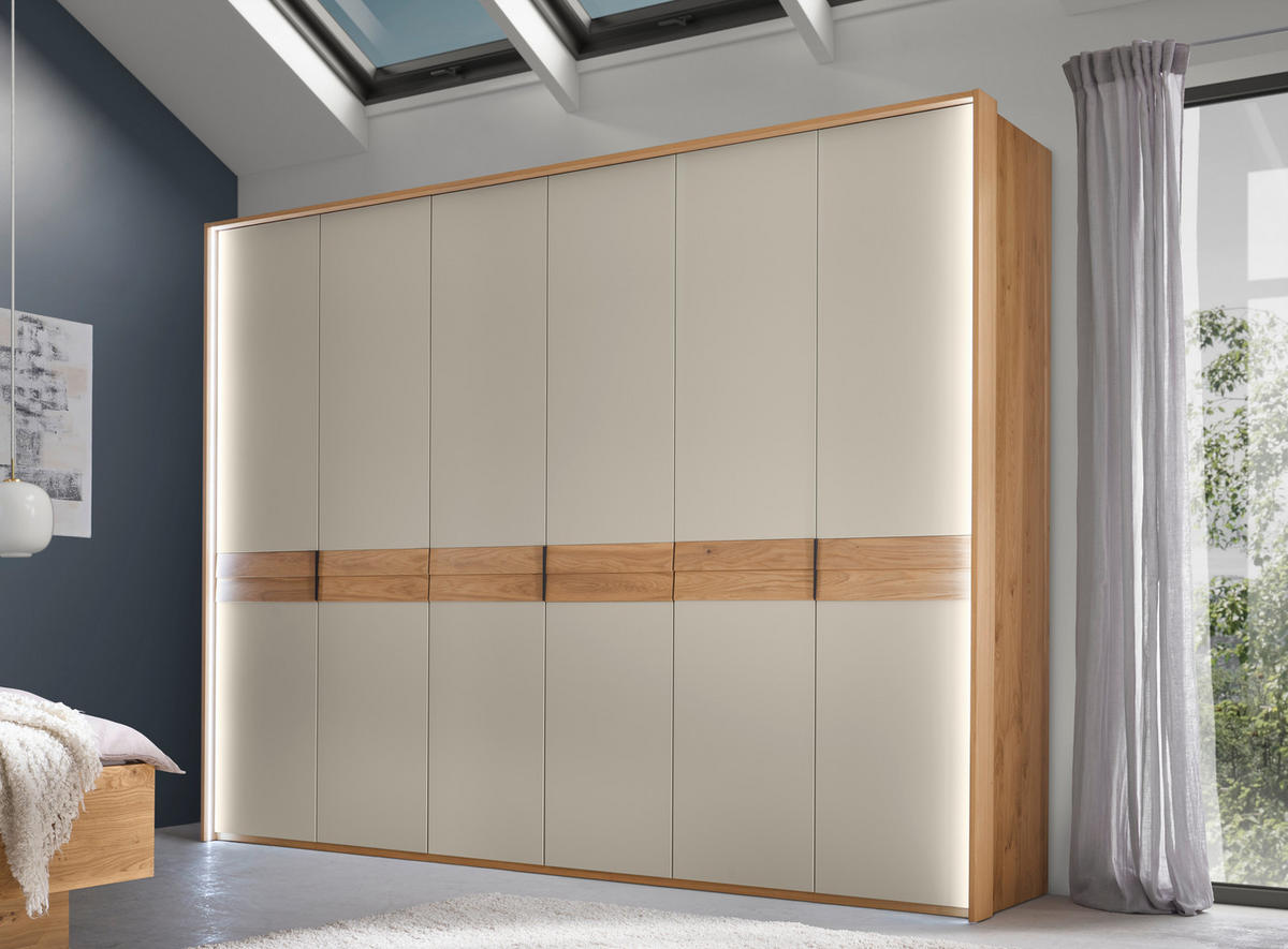 DREHTÜRENSCHRANK 299,2/229,4/59,5 cm,  in Eichefarben, Sandfarben, 6 Tür(en)  - Sandfarben/Eichefarben, Design, Holz/Holzwerkstoff (299,2/229,4/59,5cm) - Dieter Knoll
