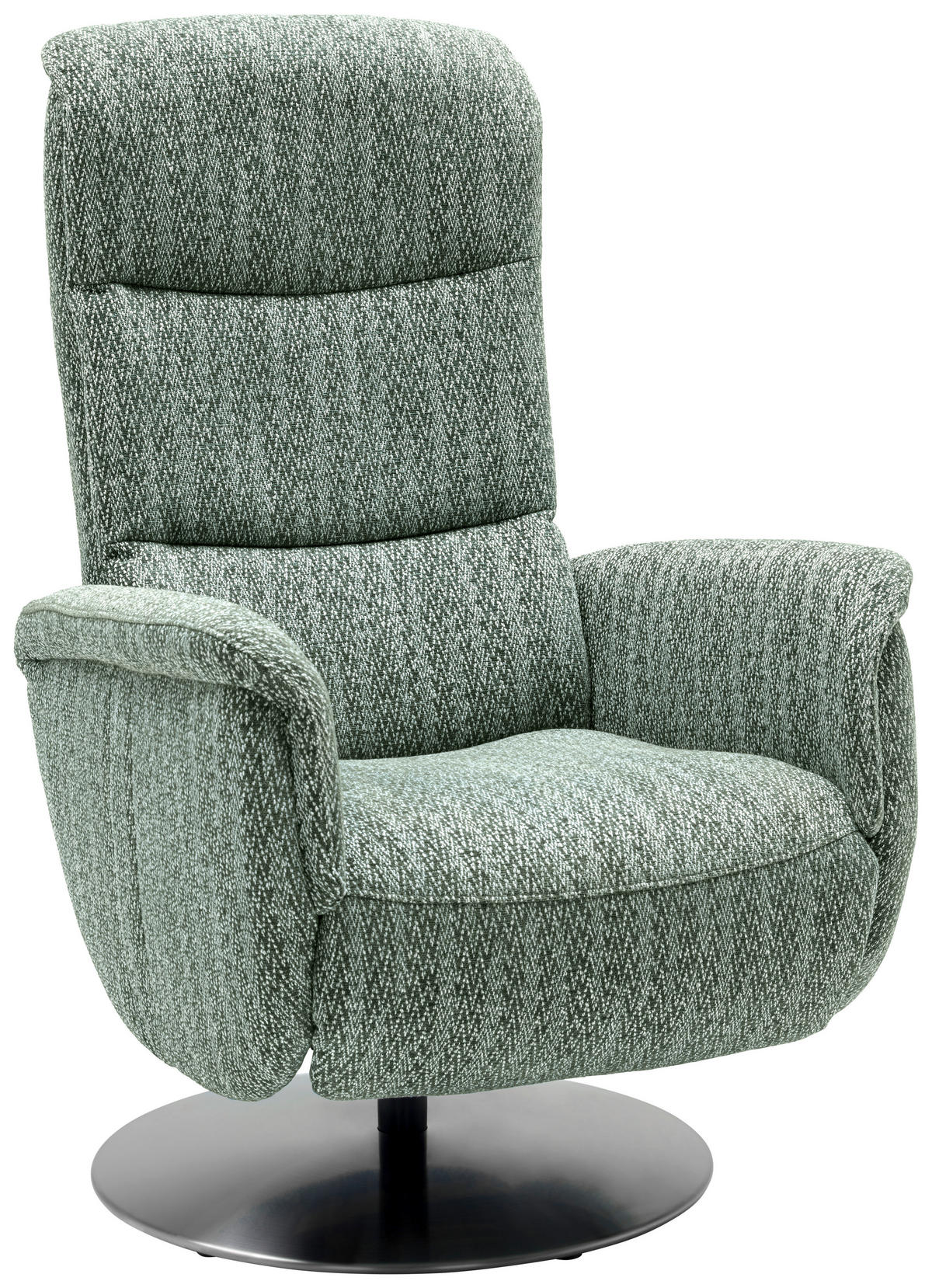 RELAXSESSEL Flachgewebe Relaxfunktion, Kopfteilverstellung, Fußteilverstellung, Rücken echt    - Edelstahlfarben/Grün, Design, Textil/Metall (71/112/83cm) - Dieter Knoll