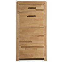 KOMMODE  in 66/112/40 cm  - Silberfarben/Buchefarben, KONVENTIONELL, Holz/Metall (66/112/40cm) - Hom`in