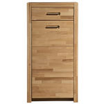 KOMMODE in 66/112/40 cm - Silberfarben/Buchefarben, KONVENTIONELL, Holz/Metall (66/112/40cm) - Hom`in