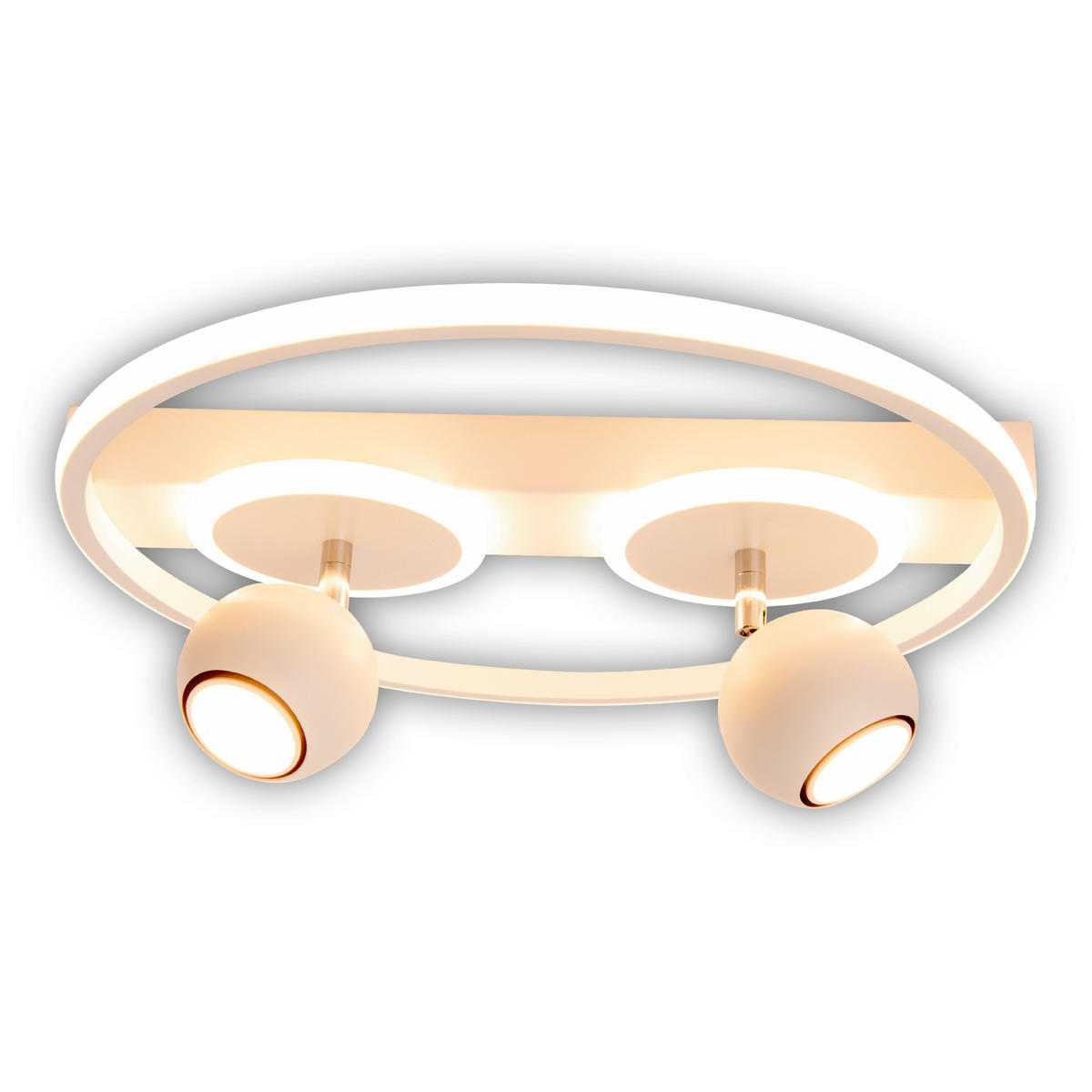 DECKENLEUCHTE  40/15,5 cm    - Weiß, Design, Kunststoff/Metall (40/15,5cm) - Näve