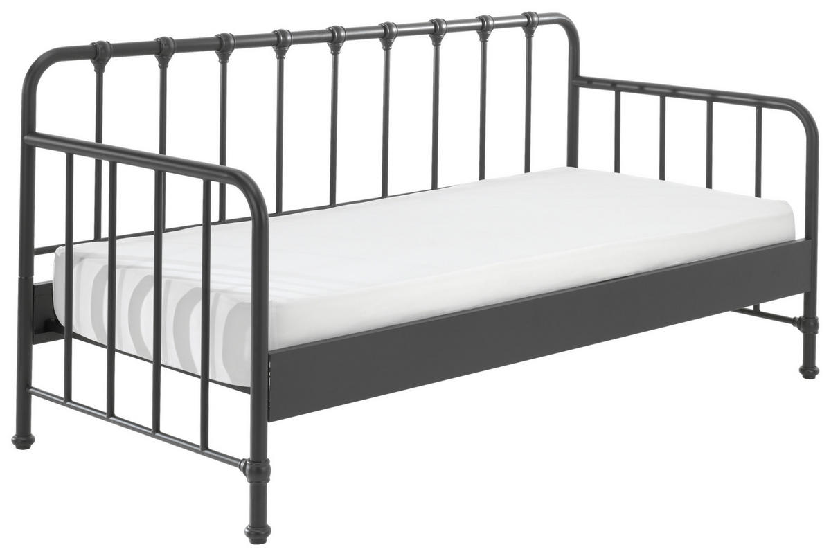 KINDER-/JUNIORBETT 90/200 cm  in Schwarz  - Schwarz, MODERN, Holz/Metall (90/200cm) - MID.YOU