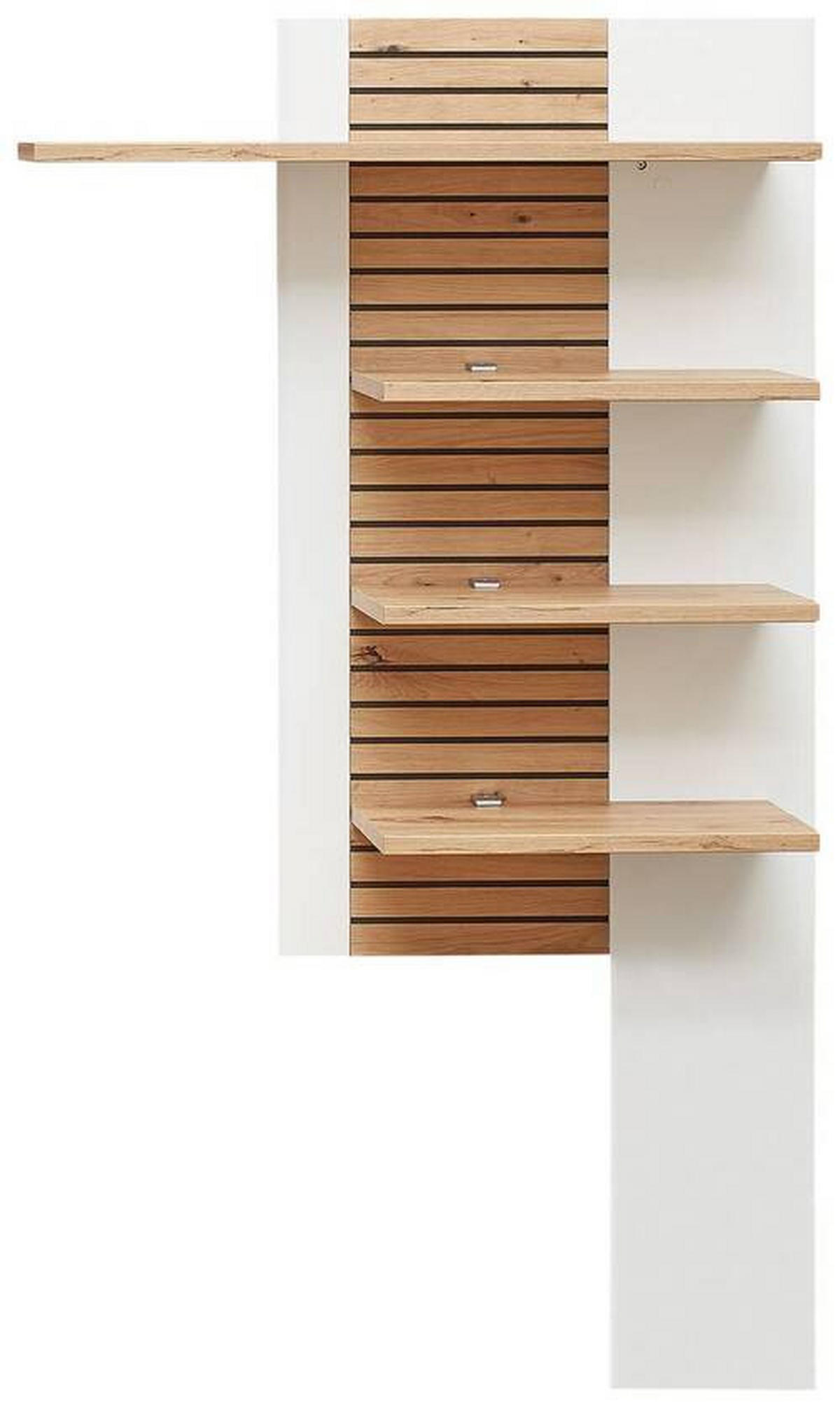 WANDPANEEL Weiß, Eiche Artisan  - Weiß/Eiche Artisan, Design, Holzwerkstoff (96/165/28cm) - Stylife