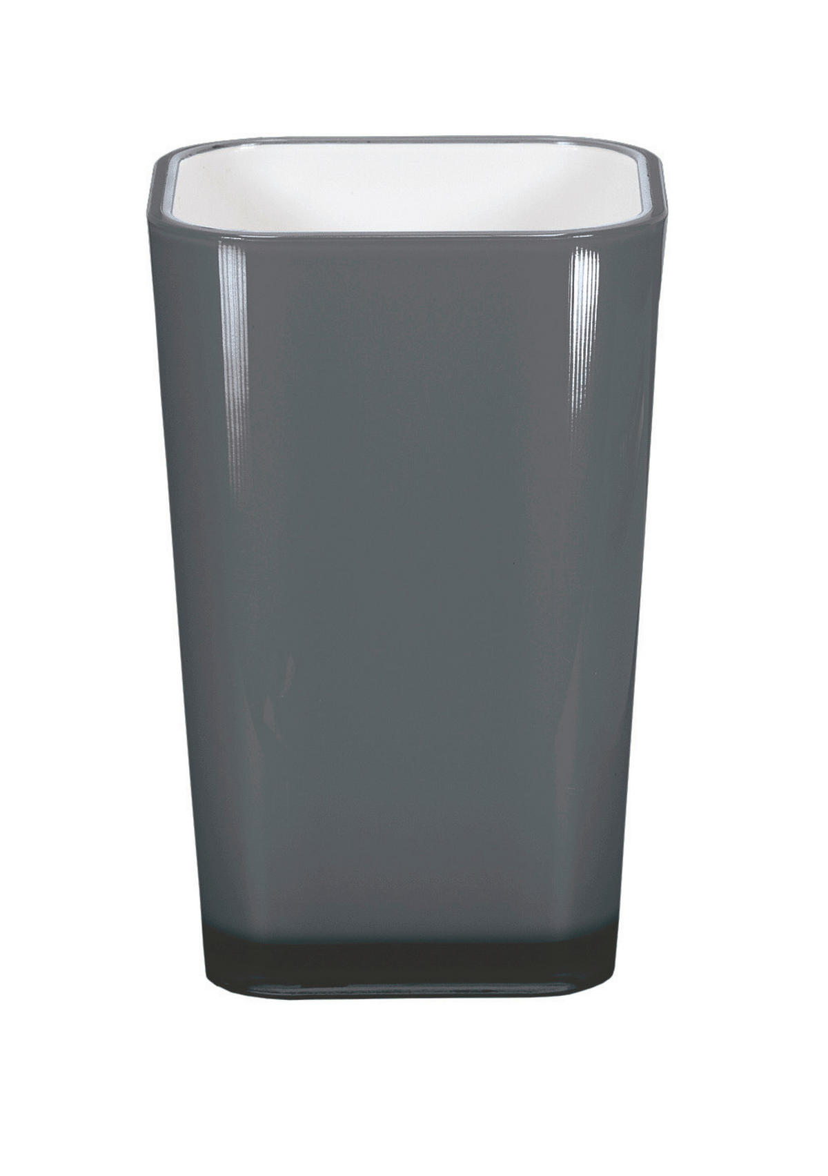 MUNDSPÜLBECHER Kunststoff  - Anthrazit, Basics, Kunststoff (7.2/11.0cm) - Kleine Wolke
