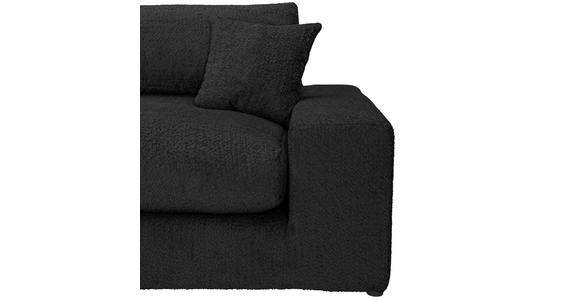 MEGASOFA Struktur, Bouclé Anthrazit  - Anthrazit/Schwarz, MODERN, Kunststoff/Textil (270/76/125cm) - Landscape