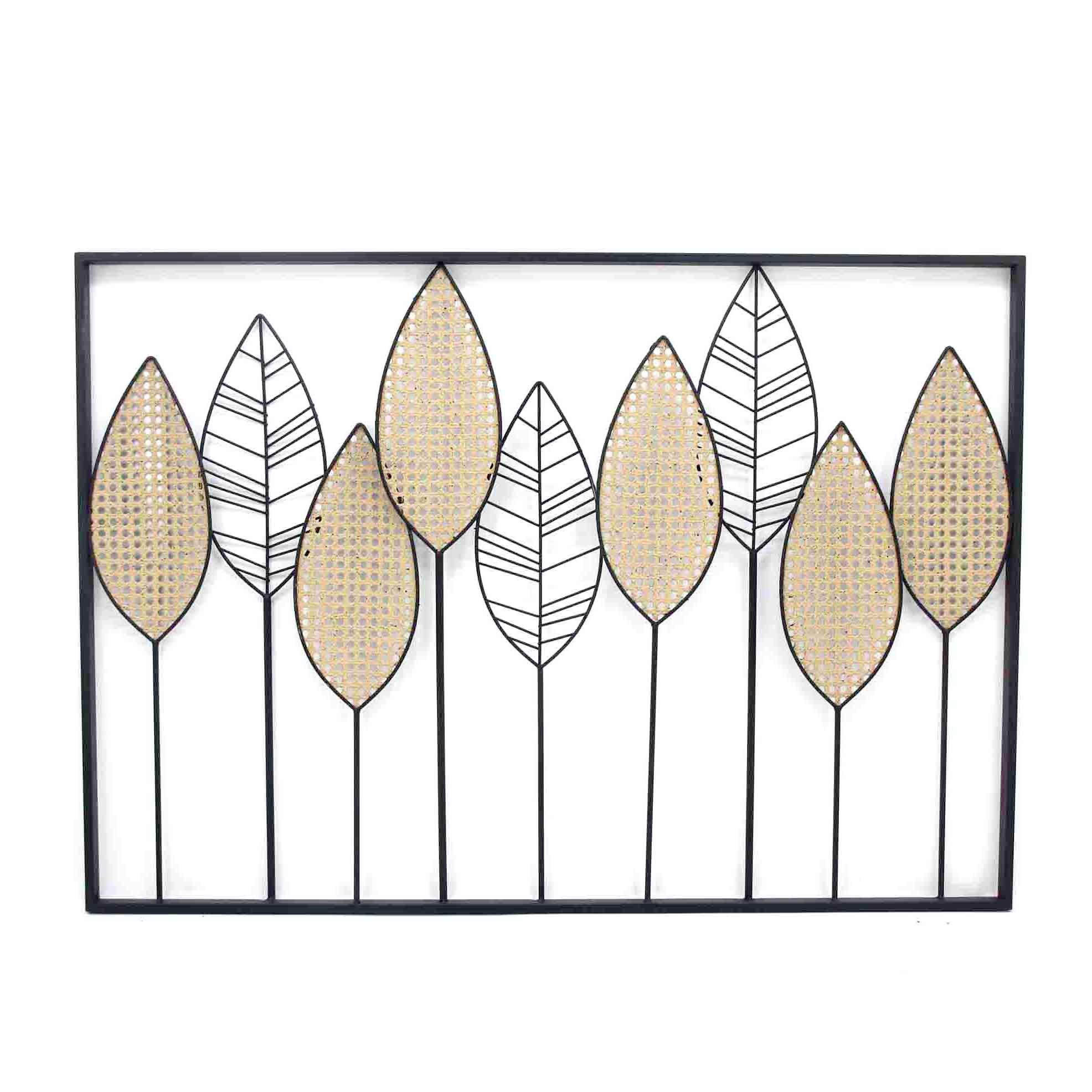 VÄGGDEKORATION   100/2,5/70 cm  - svart/naturfärgad, Trend, metall (100/2,5/70cm) - Ambia Home