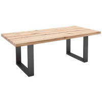 ESSTISCH Wildeiche massiv rechteckig Anthrazit, Eichefarben  - Eichefarben/Anthrazit, Design, Holz/Metall (240/100/77cm) - Novel