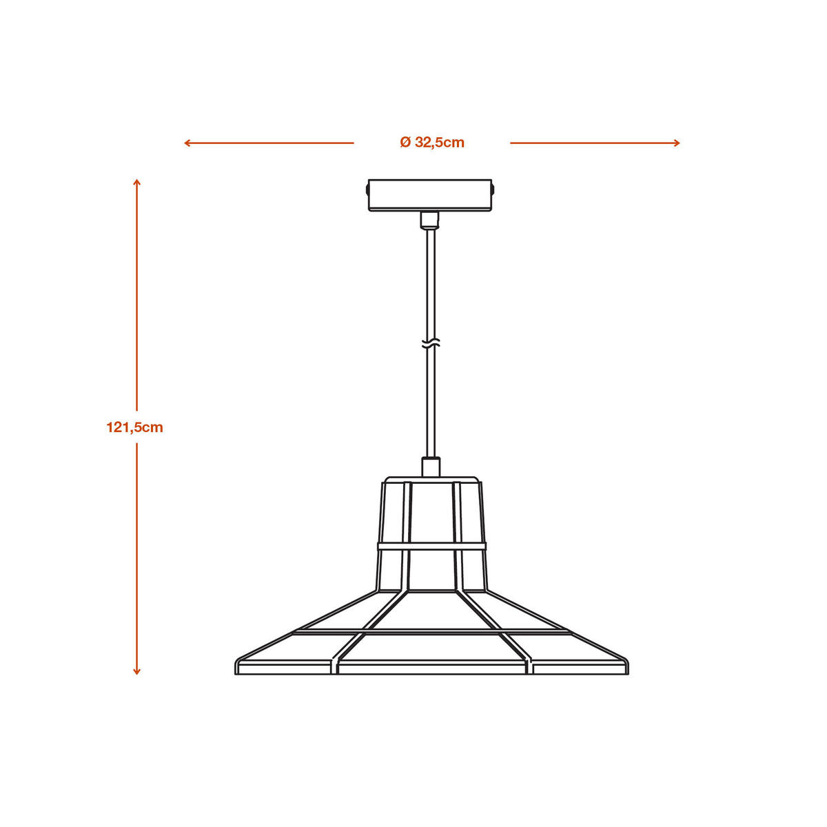 PENDELLEUCHTE 32,5/121,5 cm   - Dunkelgrau, KONVENTIONELL, Stein/Metall (32,5/121,5cm) - Ledvance