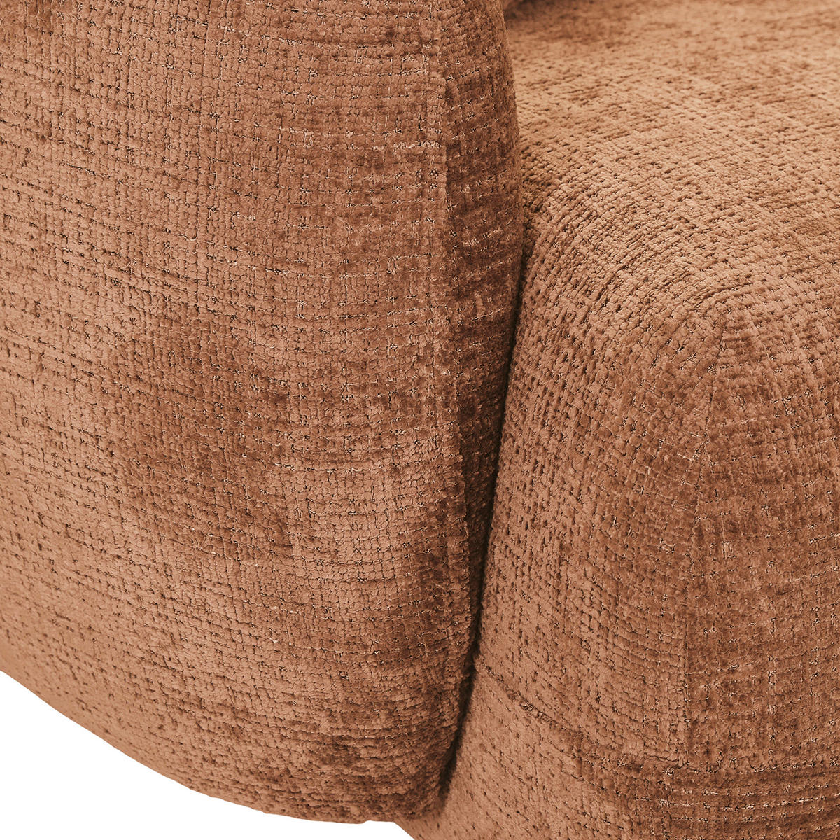 BIGSOFA Chenille Rostfarben  - Rostfarben/Schwarz, Modern, Kunststoff/Textil (270/112/125cm) - Carryhome