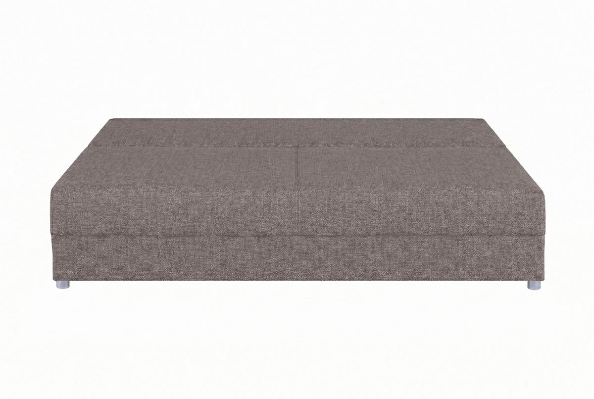 SCHLAFSOFA ZOE Braun  inkl. Rückenkissen, Armlehnenkissen  - Chromfarben/Schwarz, Design, Kunststoff/Textil (190/80/75cm) - P & B