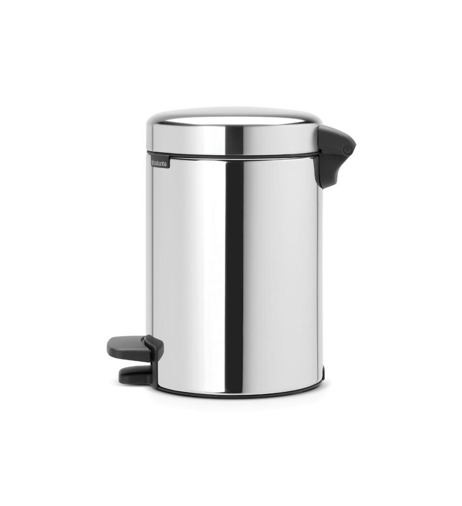 KOŠ ZA SMETI - srebrne barve/siva, Basics, kovina/umetna masa (16.8/26.4/23.5cm) - Brabantia